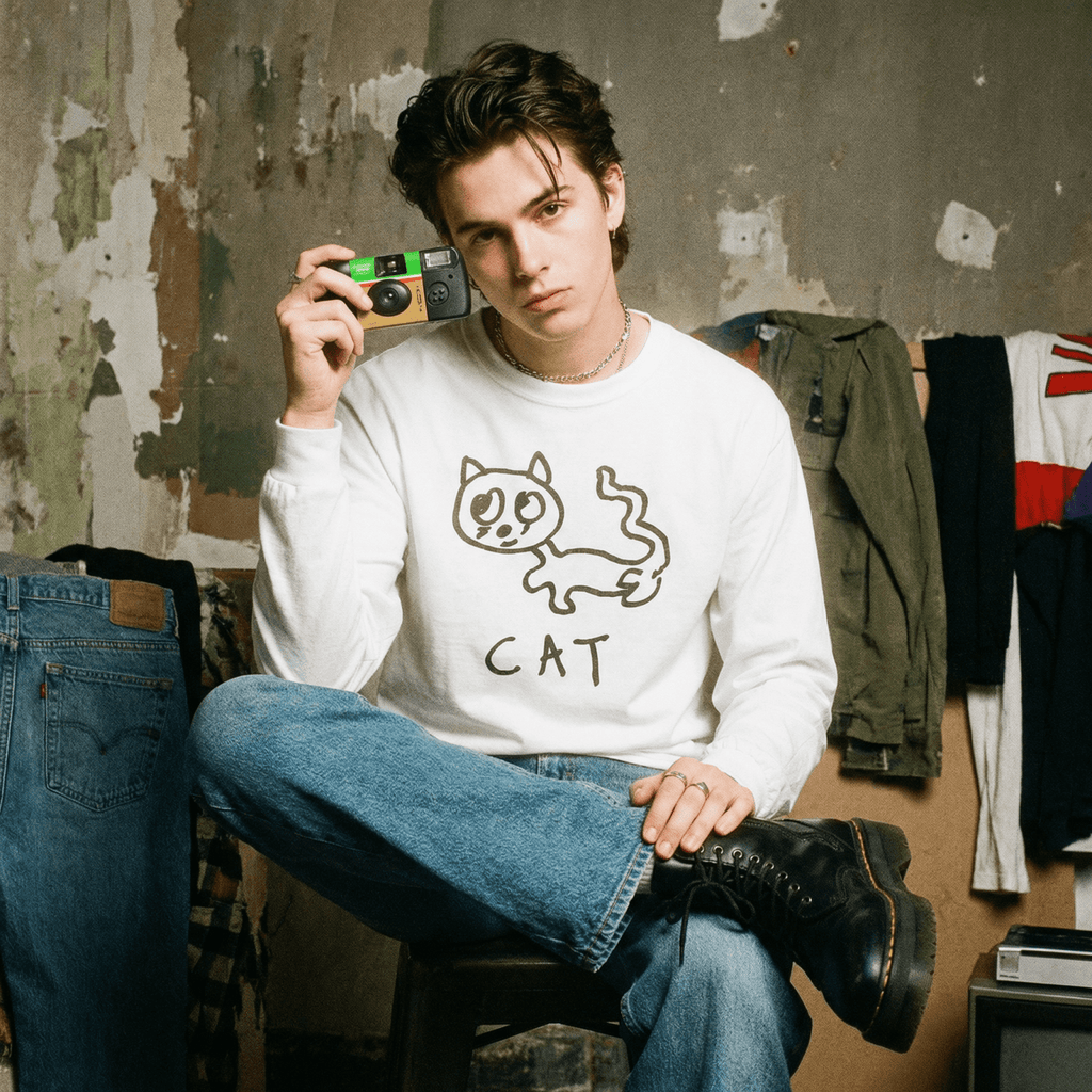 Cat - Long Sleeve Tee - Che Cose Belle