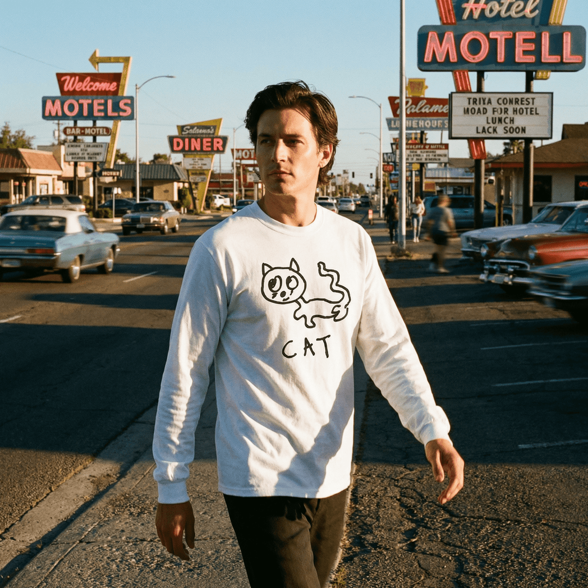 Cat - Long Sleeve Tee
