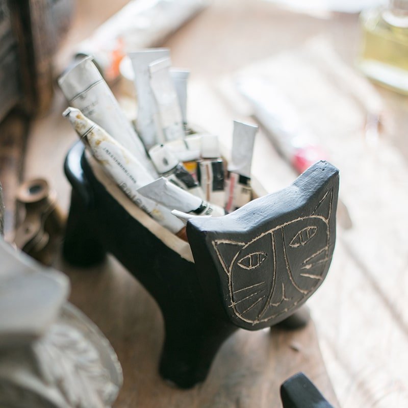 Cat Shape Small Planter in Concrete - Che Cose Belle