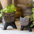 Cat Shape Small Planter in Concrete - Che Cose Belle