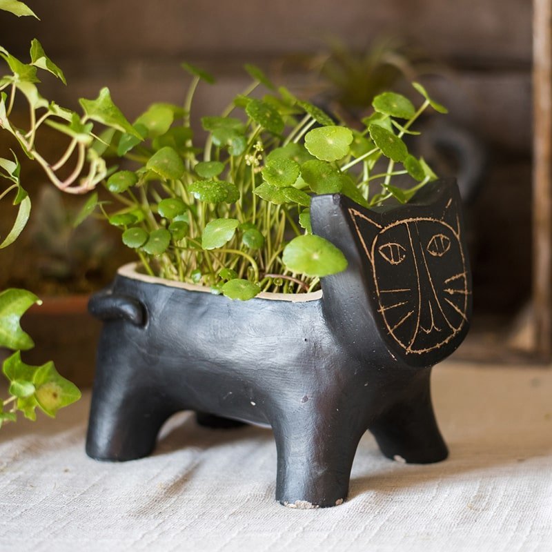 Cat Shape Small Planter in Concrete - Che Cose Belle