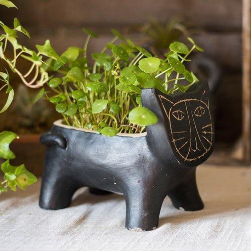 Cat Shape Small Planter in Concrete - Che Cose Belle