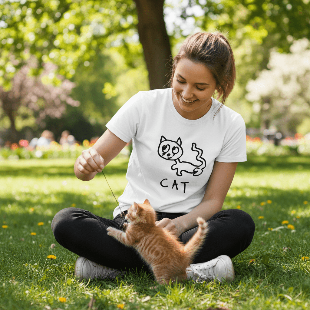 Cat - Women's Fitted Tee - Che Cose Belle