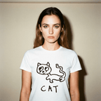Cat - Women's Fitted Tee - Che Cose Belle