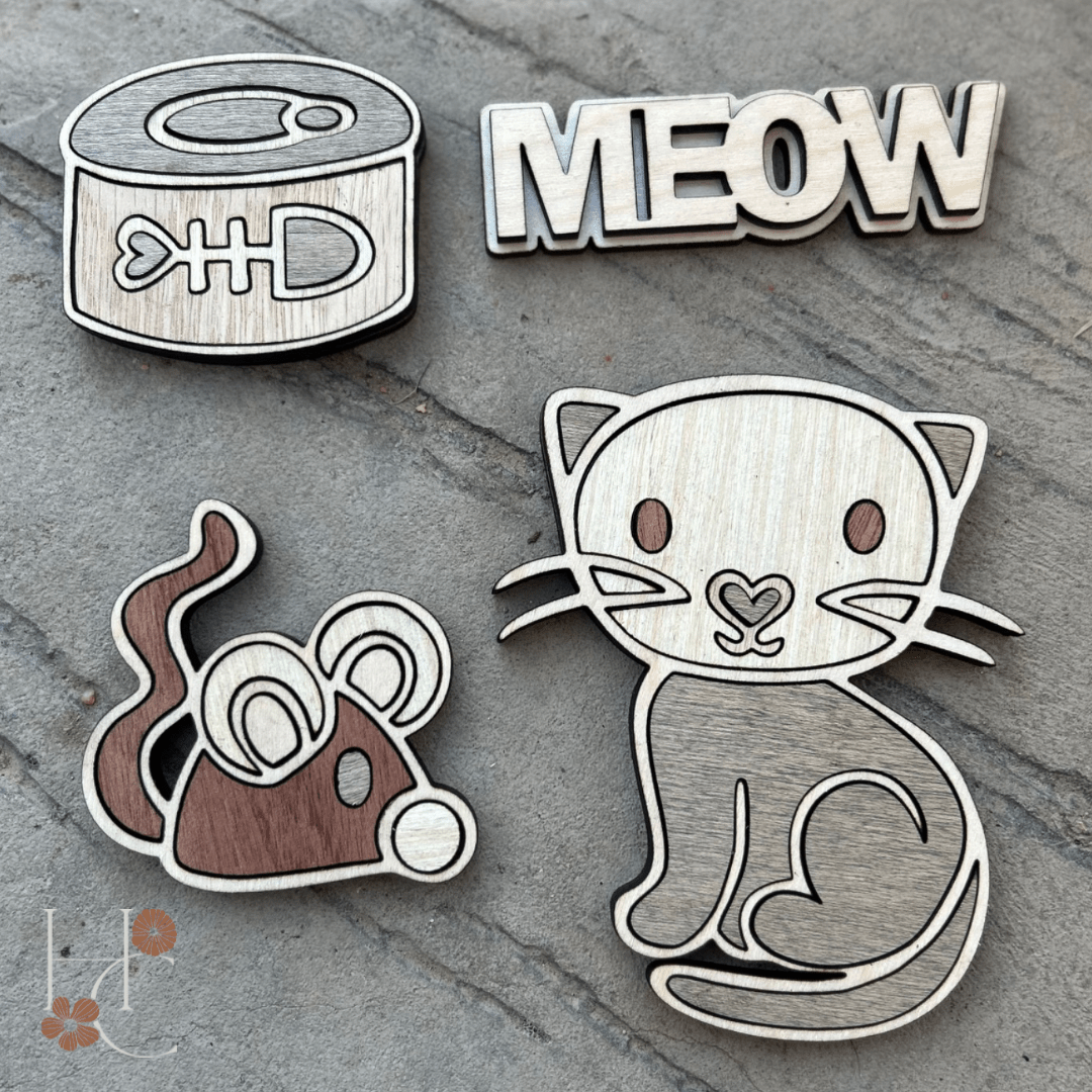 Cat Wood Magnet Set - Che Cose Belle