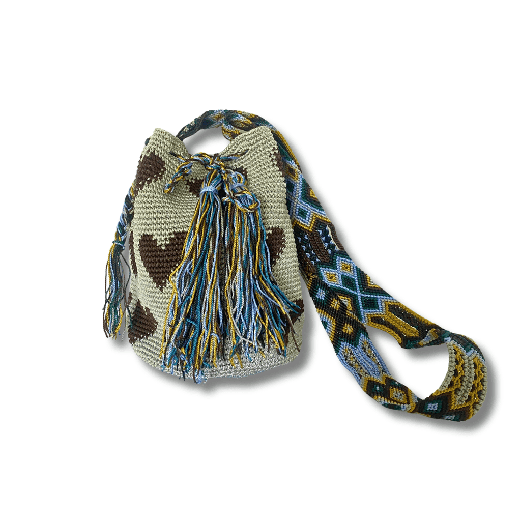 Catalina Hearts Crochet Cross-Body Bag One of a Kind - Mexico - Che Cose Belle