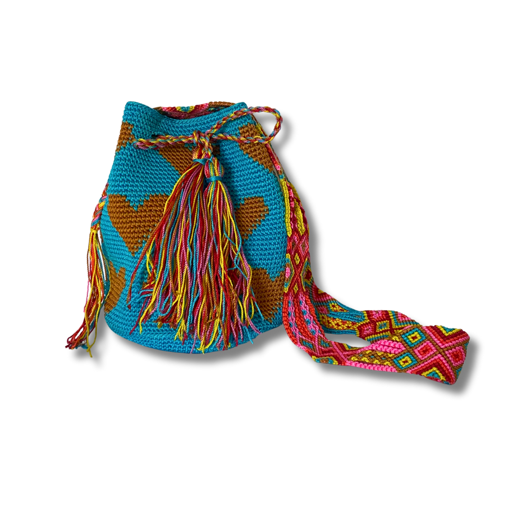 Catalina Hearts Crochet Cross-Body Bag One of a Kind - Mexico - Che Cose Belle