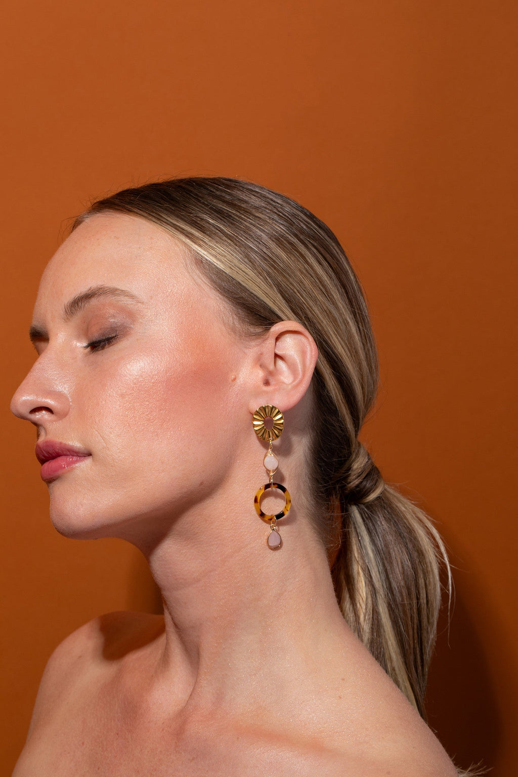 Catalina Jade + Sunstone Dangles - Che Cose Belle