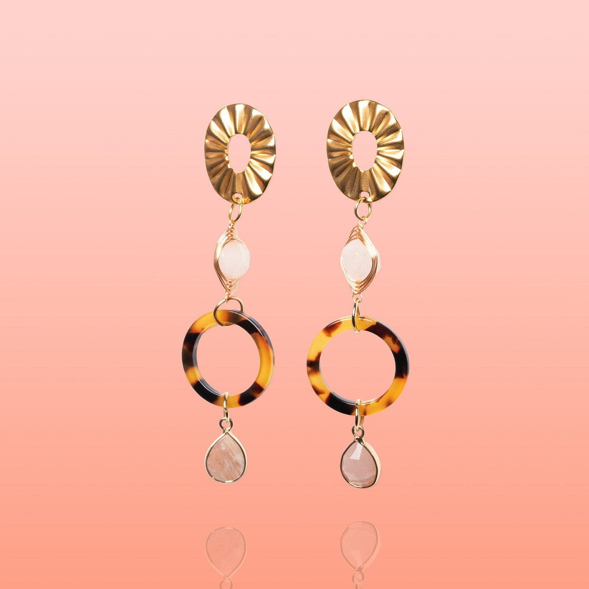 Catalina Jade + Sunstone Dangles - Che Cose Belle