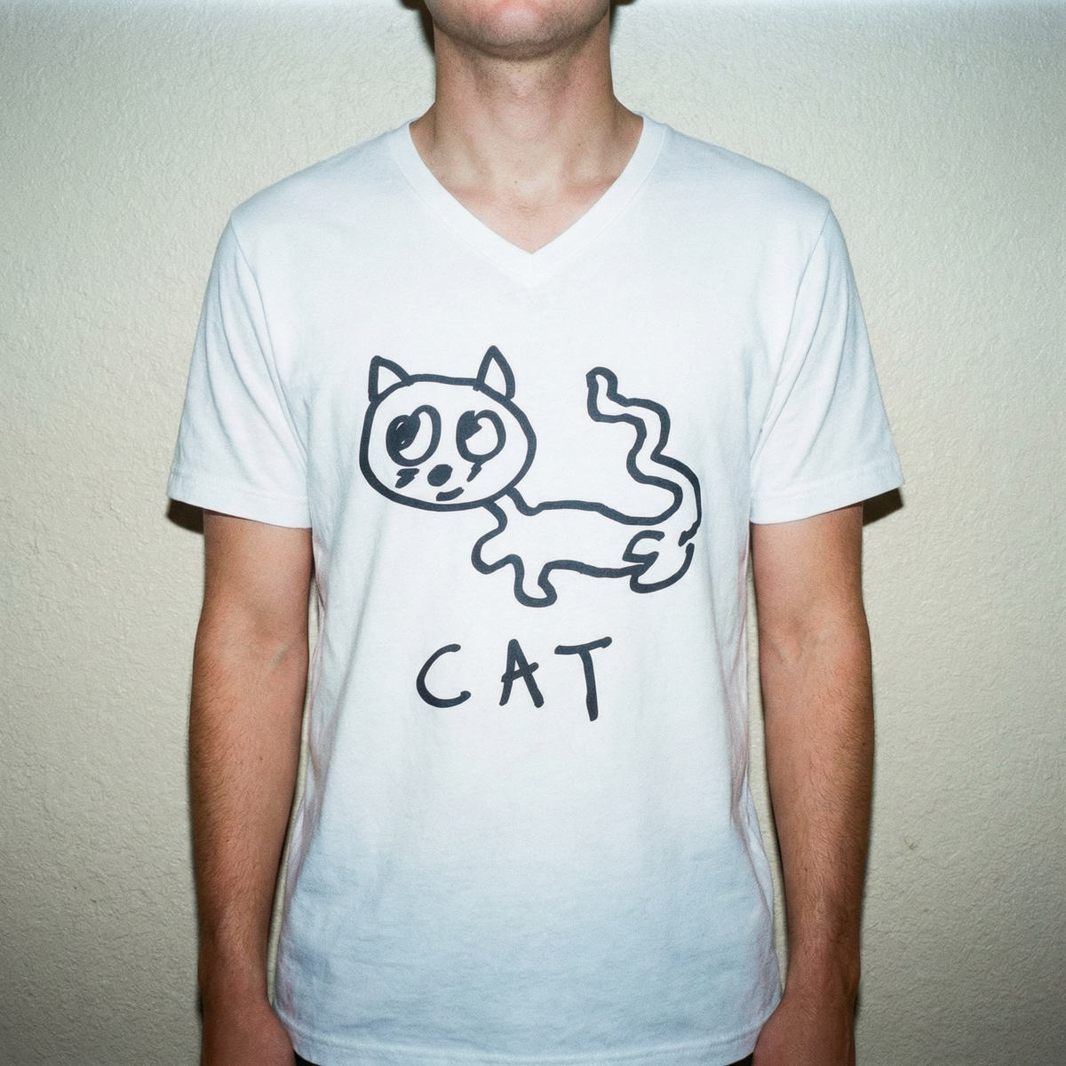 Cat - V-neck Tee