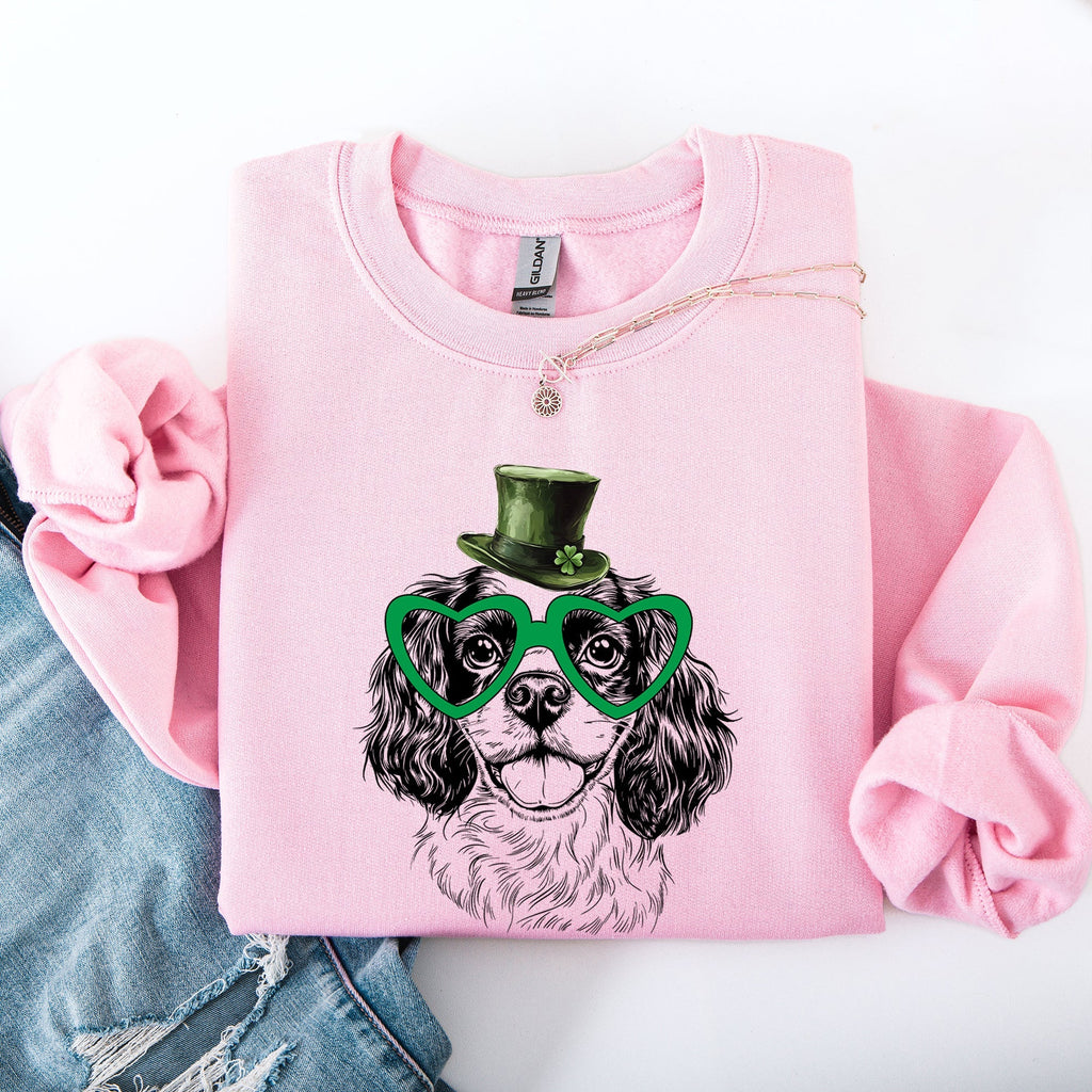 Cavalier, Adorable Dog, St Patrick's Day, Lucky, Irish Sweatshirt - Che Cose Belle