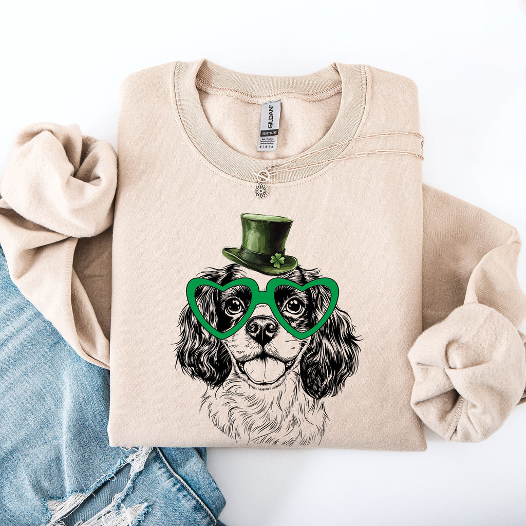 Cavalier, Adorable Dog, St Patrick's Day, Lucky, Irish Sweatshirt - Che Cose Belle