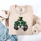 Cavalier, Adorable Dog, St Patrick's Day, Lucky, Irish Sweatshirt - Che Cose Belle