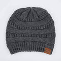 C.C. Women's Knit Beanie Hat - Color: Charcoal - Che Cose Belle