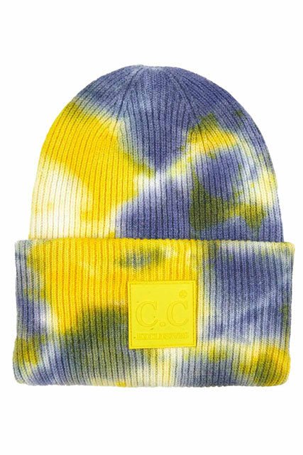 C.C Women's Tie Dye Beanie Hats With Rubber Patch - Che Cose Belle