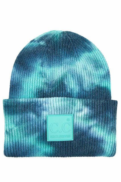 C.C Women's Tie Dye Beanie Hats With Rubber Patch - Che Cose Belle