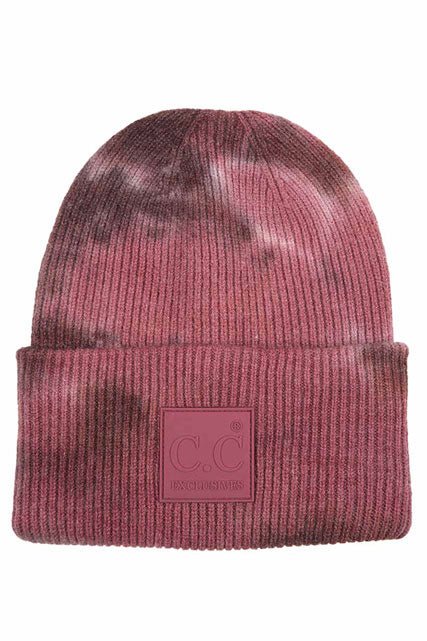 C.C Women's Tie Dye Beanie Hats With Rubber Patch - Che Cose Belle