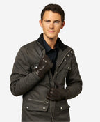 CC3301 (brown) - Men’s Italian cashmere lined touchscreen leather gloves - Che Cose Belle
