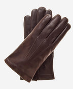 CC3301 (brown) - Men’s Italian cashmere lined touchscreen leather gloves - Che Cose Belle