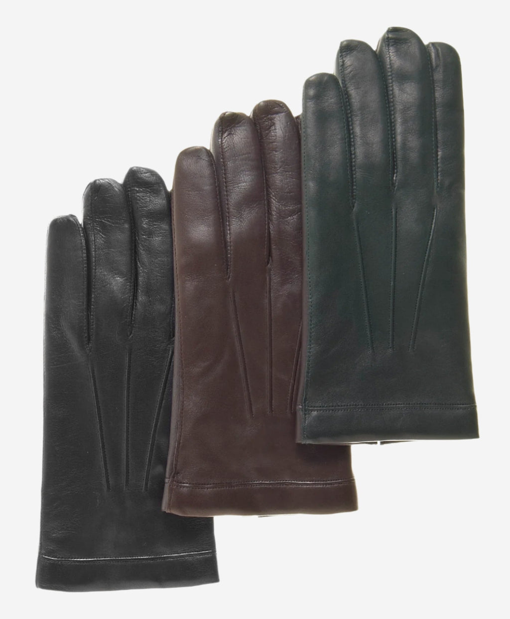 CC3301 (brown) - Men’s Italian cashmere lined touchscreen leather gloves - Che Cose Belle