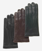 CC3301 (brown) - Men’s Italian cashmere lined touchscreen leather gloves - Che Cose Belle