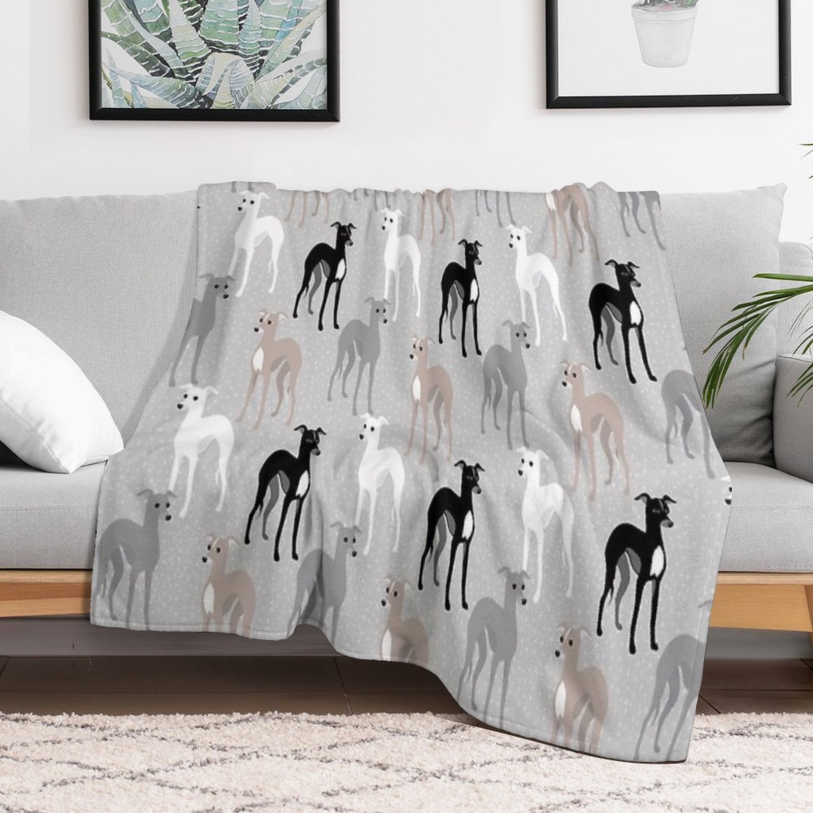 Italian Greyhounds Throw Blanket - Che Cose Belle
