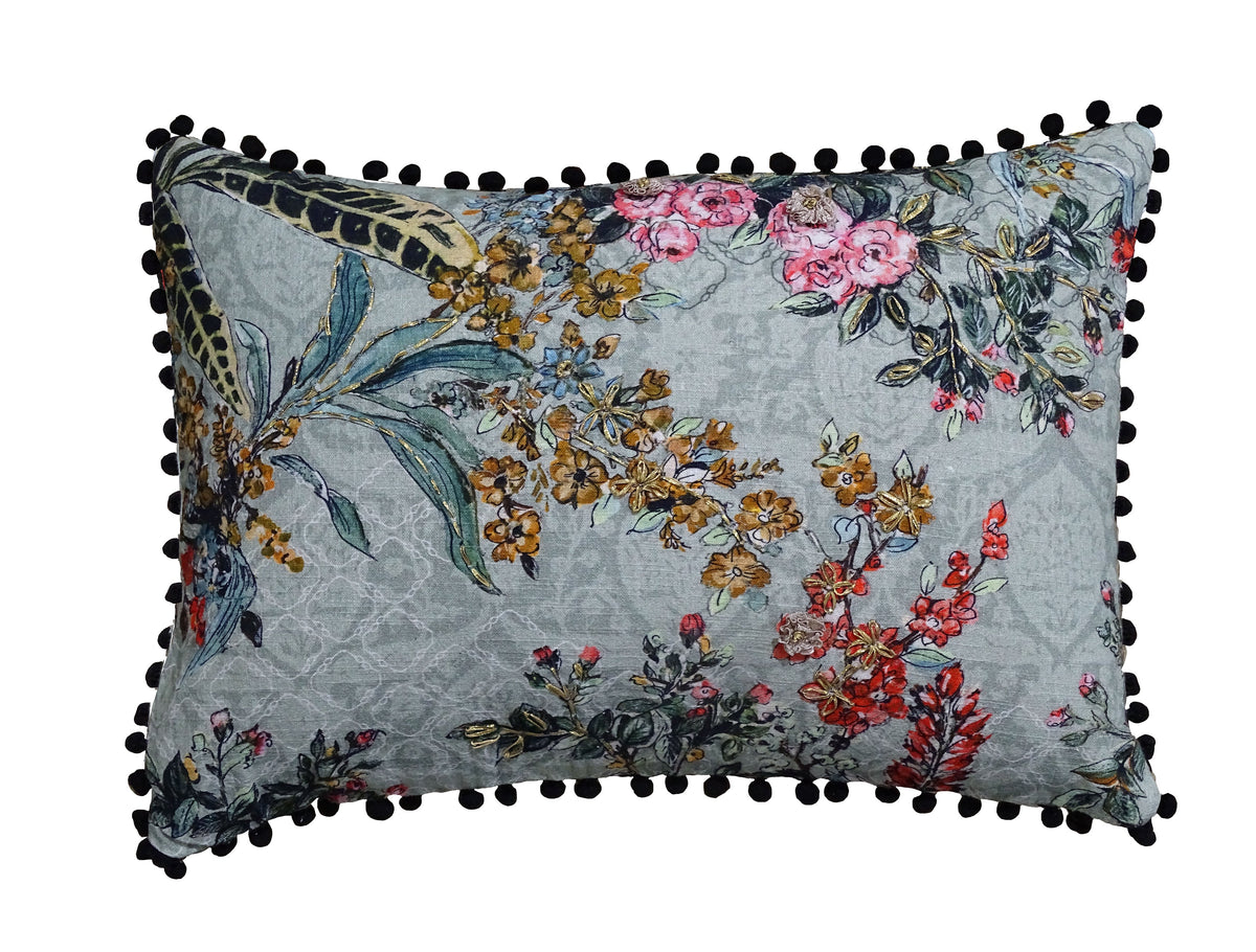 Vibhsa Hand Illustrated  14"X20" Decorative Pillow