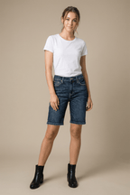 Celeste Dark Wash High Rise Bermuda Jeans - Che Cose Belle