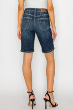 Celeste Dark Wash High Rise Bermuda Jeans - Che Cose Belle