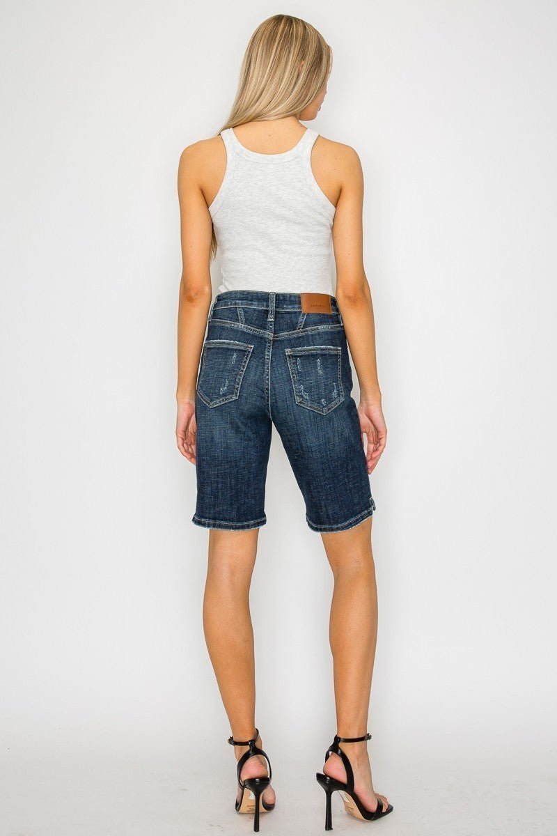 Celeste Dark Wash High Rise Bermuda Jeans - Che Cose Belle