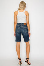 Celeste Dark Wash High Rise Bermuda Jeans - Che Cose Belle