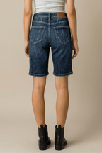 Celeste Dark Wash High Rise Bermuda Jeans - Che Cose Belle