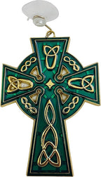Celtic Cross Suncatcher Irish Sun Catcher Window Decoration with Suction Cup and Hook, 4 1/2 Inches - Che Cose Belle