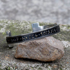 Celtic Knot Runes Stainless Steel Viking Cuff Bracelet - Che Cose Belle