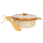 Ceramic Brie Baker with Bamboo Spreader - Che Cose Belle