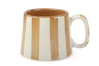Ceramic Brown Stripe Coffee cup - 3.5 x 2.5 Inches ( Set of 4 ) - Che Cose Belle