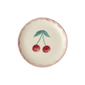 Ceramic Cake Plate with Hand Painted Cherries - Che Cose Belle