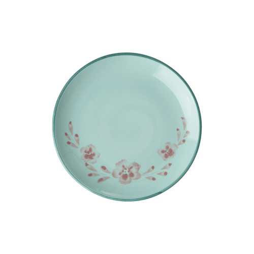 Ceramic Cake Plate with Hand Painted Flower Vine - Che Cose Belle