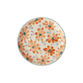 Ceramic Cake Plate with Hand Painted Orange Flowers - Che Cose Belle