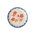 Ceramic Cake Plate with Hand Painted Vintage Flower - Che Cose Belle