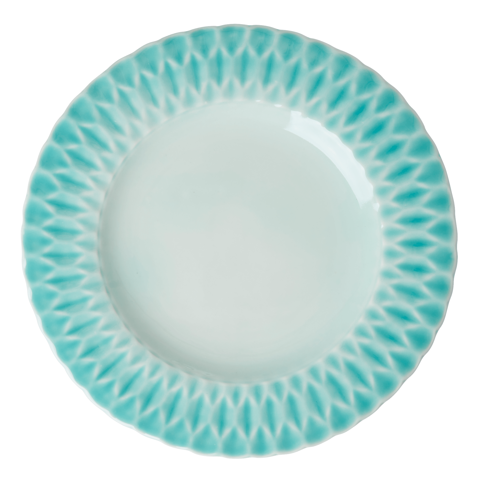 Ceramic Dinner Plate - Aqua. Set of 6 plates - Che Cose Belle