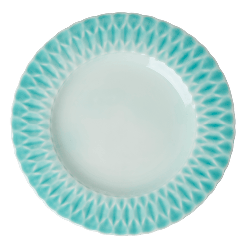 Ceramic Dinner Plate - Aqua. Set of 6 plates - Che Cose Belle