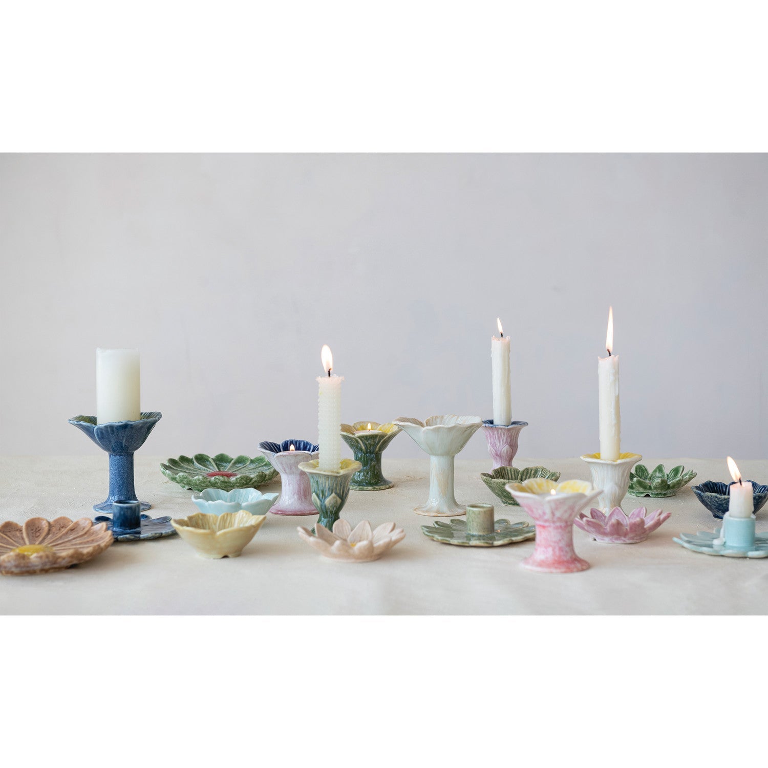 Ceramic Flower Footed Tealight Holder - Che Cose Belle