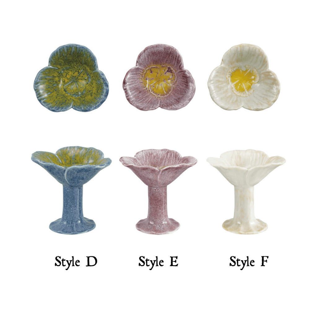 Ceramic Flower Footed Tealight Holder - Che Cose Belle