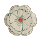 Ceramic Flower Shaped Side Plate with Pink Border - Che Cose Belle