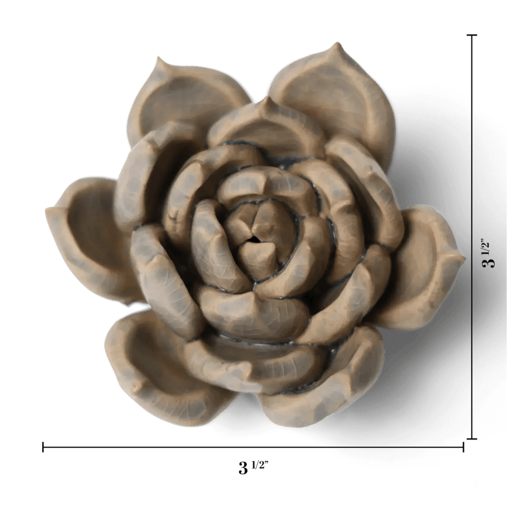 Ceramic Flower Wall Art Succulent Blue 12: Succulent Light Blue - Che Cose Belle