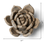 Ceramic Flower Wall Art Succulent Blue 12: Succulent Light Blue - Che Cose Belle