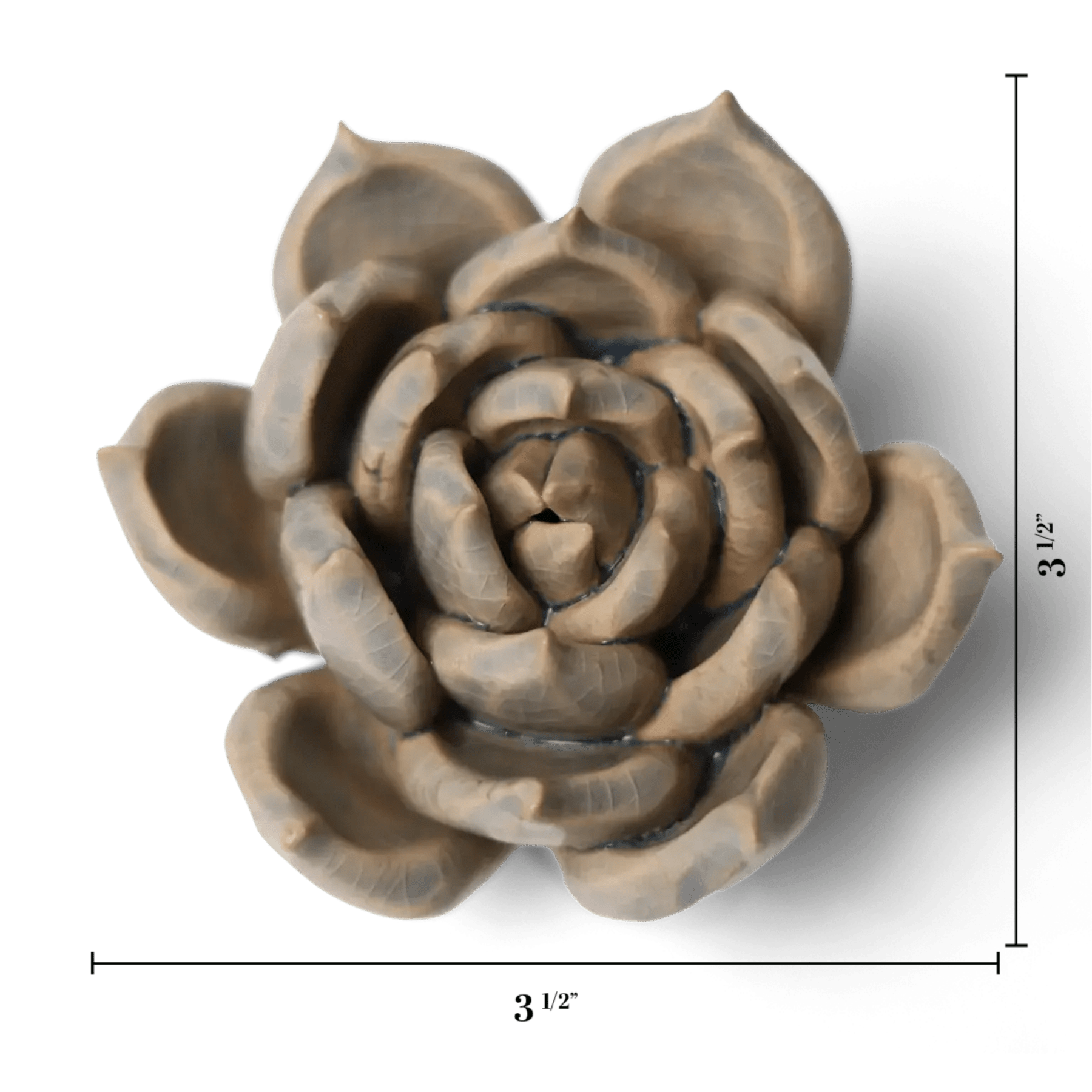 Ceramic Flower Wall Art Succulent Blue 12: Succulent Light Blue - Che Cose Belle