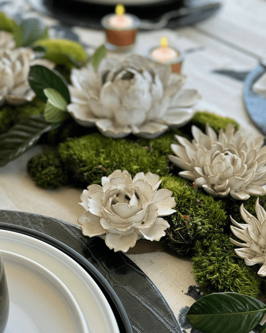 Ceramic Flower Wall Art Succulent Blue 12: Succulent Light Blue - Che Cose Belle