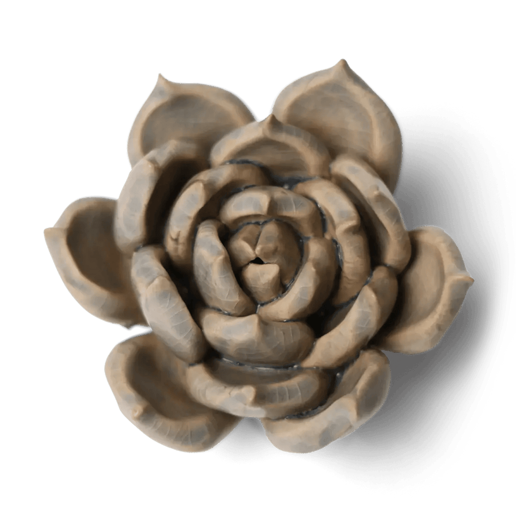 Ceramic Flower Wall Art Succulent Blue 12: Succulent Light Blue - Che Cose Belle